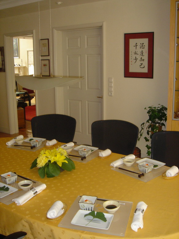 Glass plates as Place mats