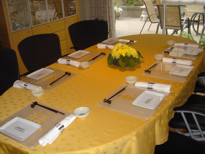 Glass plate as Place mats